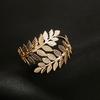 European & American Metal Leaf Armlet: Creative Exaggerated Roman Branch Adjustable Bangle