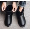 Leather Snow Boots with Thick Padding for Warmth and Protection Waterproof and Breathable Foot Cover. Short Boots