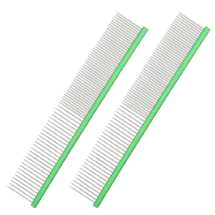 Straight Row Cats Comb Hair Removal Dog Deshedding Hair Comb Hair Remover 2pcs  Massage Comb Pet Grooming Supply