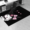 1pc Sanrio Kuromi Mermaid Printed Office Carpet Rectangle Rug Under The Table,Perfect Room Decor for Living Room, Bedroom, Kitchen, Non-slip Floor Mat