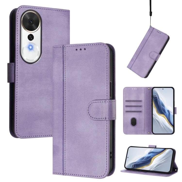 Linien-Spleißschnalle Retro Leder Handyhülle