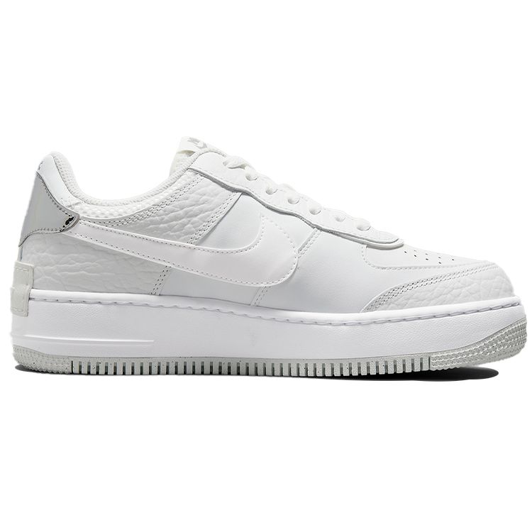 Nike Air Force 1 Shadow White Metallic Silver Women Sneakers Summit-White DQ0837-100