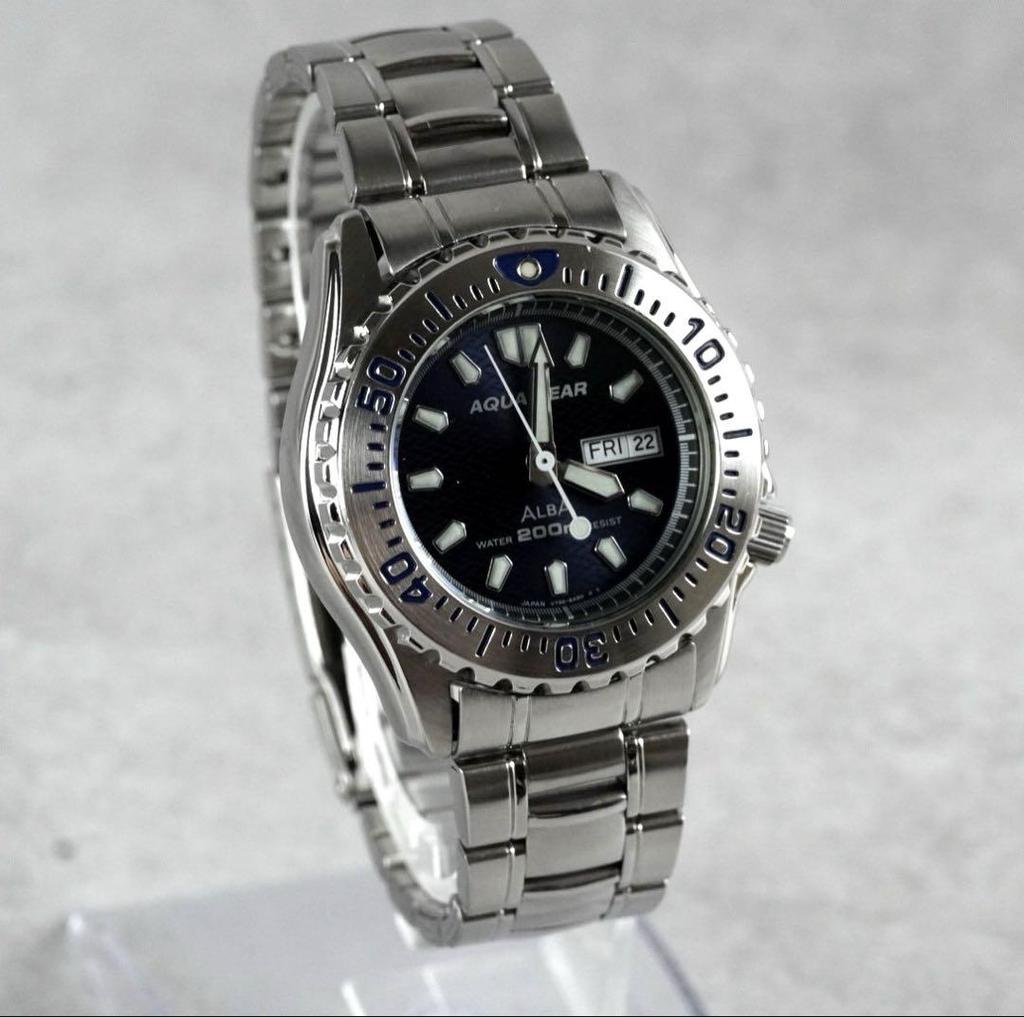[USED] ALBA Seiko Aqua Gear Day Date Diver's Quartz Watch