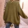 New Autumn and Winter Love Pattern V-neck Sweater for Women Casual Loose Long-sleeved Pullover Knitted Sweater