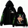 2026 One Piece Zoro Anime Potisk Zipová Mikina s Kapucí Pánská Dámská Dlouhý Rukáv Ležérní Hip Hop Streetwear Mikina Jaro Podzim Vrchní Díly