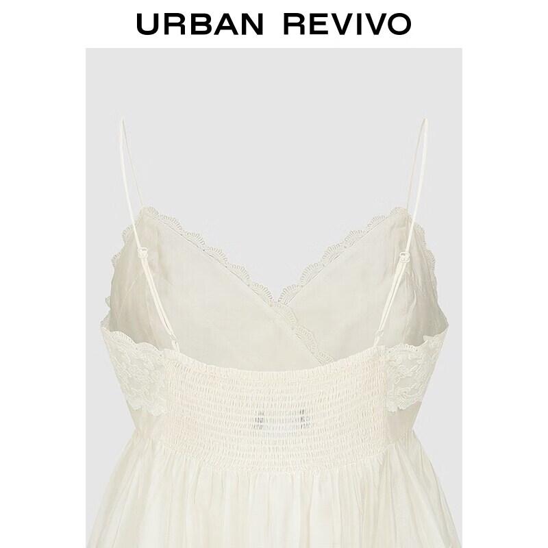 UR Women's 2026 Summer Pleated Lace V-Neck Cami Top