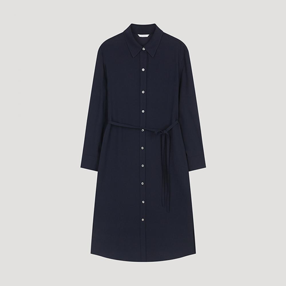 

She S miSS Silky Belted Shirt dreSS Swwopo12010 Dn DARK NAVY/55