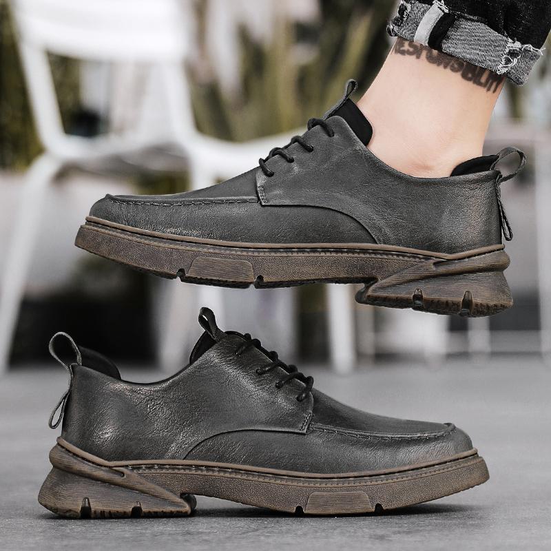 Fashion Business and casual men's leather shoes Minimalist and retro design styles Outdoor leisure street Fashiona adult shoes Hot