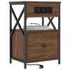 Nightstand Brown Oak Look 40 x 31 x 60 cm Engineered Wood