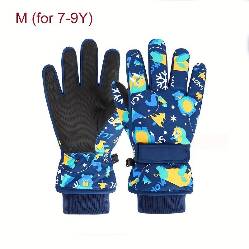 [Warm Ski Gloves] Warm Winter Ski Gloves, 1 Pair | Boys and Girls Snow Play Gloves, Suitable for Children 4-13 Years Old