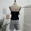 Y2K Spicy Girl Spitzenbesetztes Camisole mit Brustpolstern und Reißverschluss am Rücken