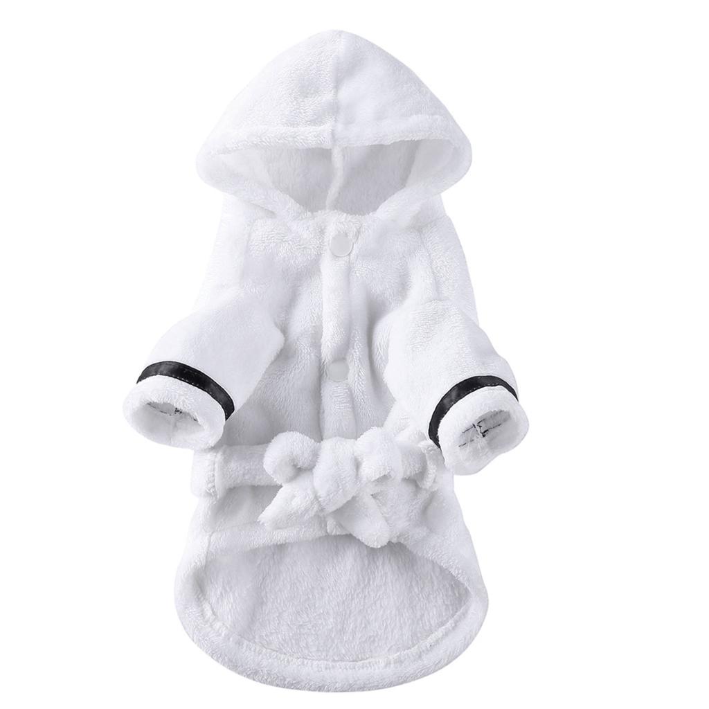 Pet Bathrobe Hotel-style Pet Rompers Home Pajamas Puppy Nightgown Bath Towel Puppy Winter Clothes Hassle-Free Dressing