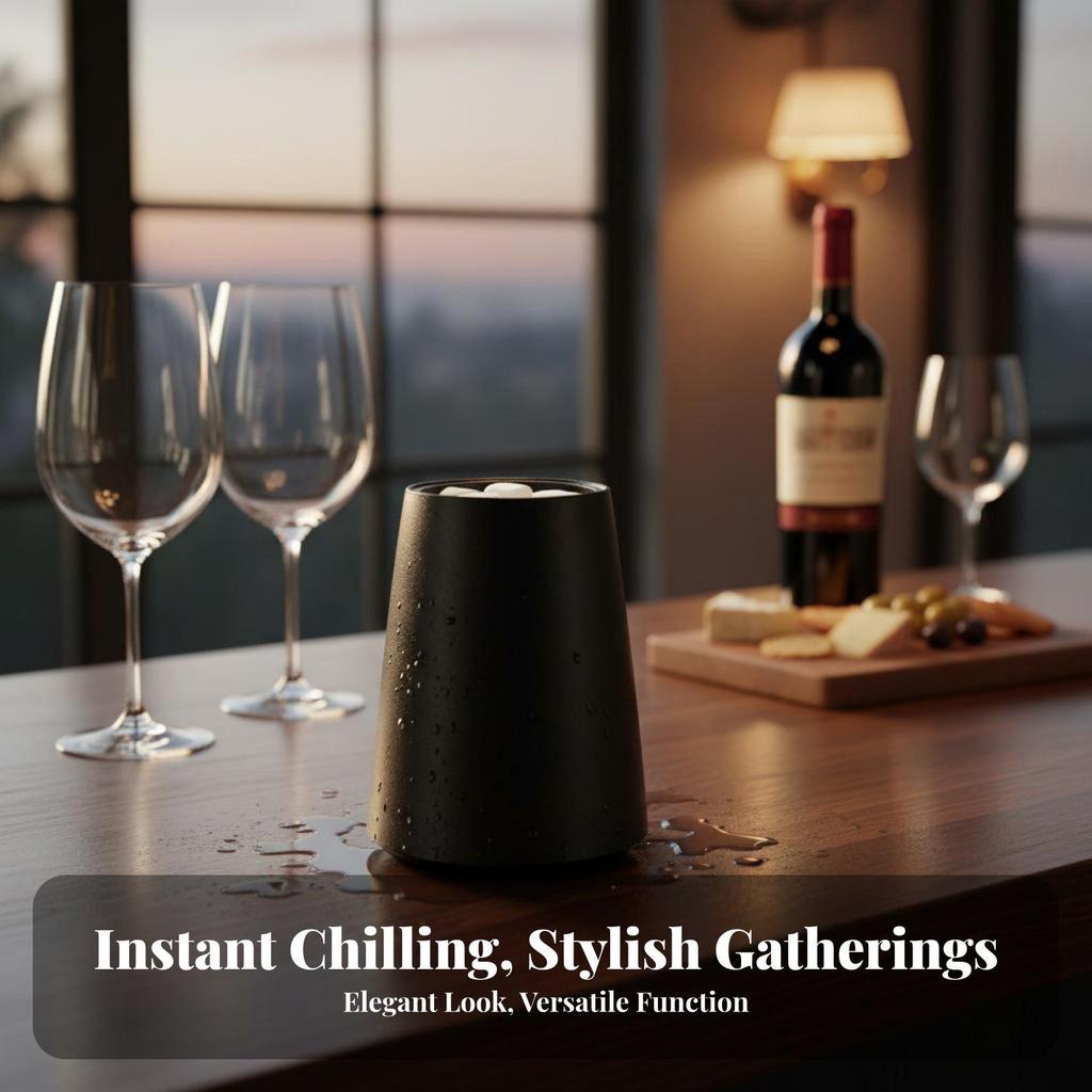 Rapid Beverage Chiller Keeps Drinks Cold Cooling Container Bottle