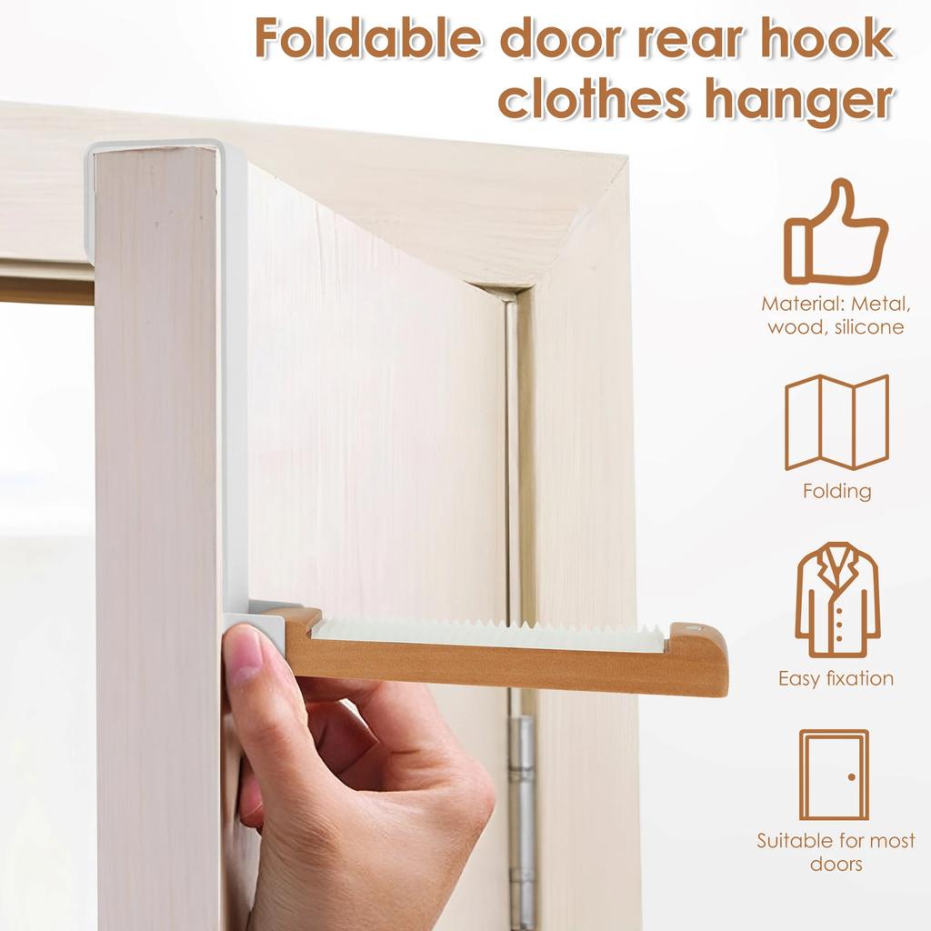 2 Stück Über-Tür-Hänger Faltbarer Wäscheständer Platzsparend Tragbar Über-Tür-Wäscheständer für Schrank Wäsche