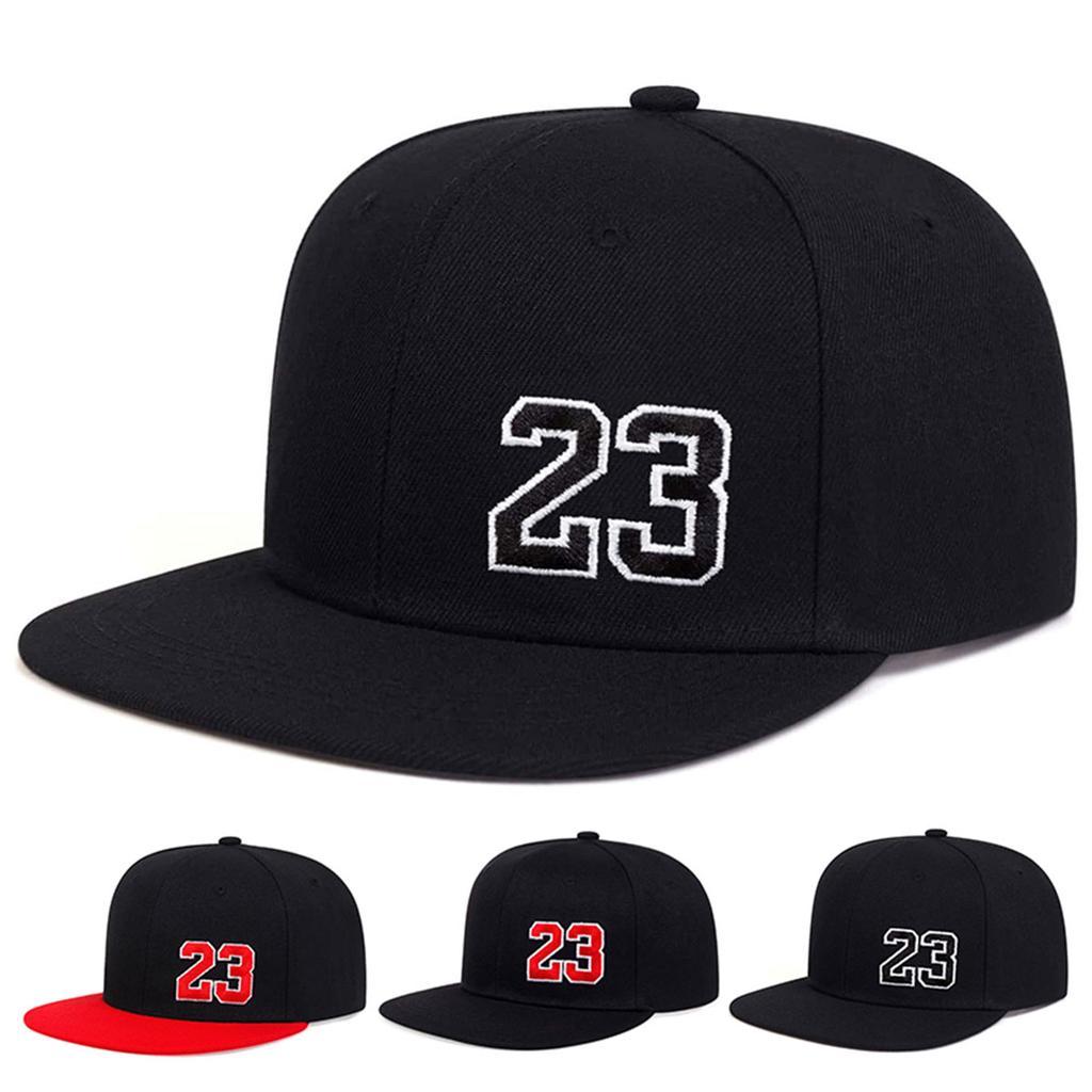 1Piece Unisex Number 23 Embroidery Hip Hop Urban Street Style Hat Outdoor Adjustable Sunscreen Leisure Hat Spring Autumn Travel Tourism Vacation
