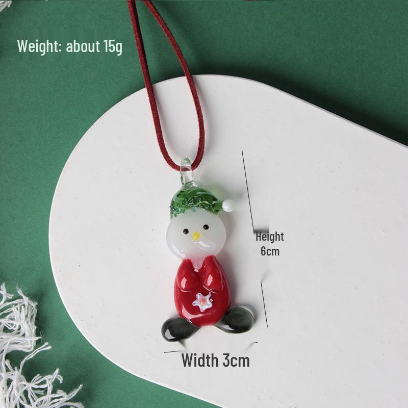 Zibo Glass Christmas Tree Ornaments: Wreaths, Berry Decorations, Gingerbread Men, and Car Accessories. Perfect for Small Christmas Gifts.