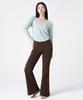 SKULLPIG Cotton Peach Bootcut Pants Dark Brown (Basic/Long)