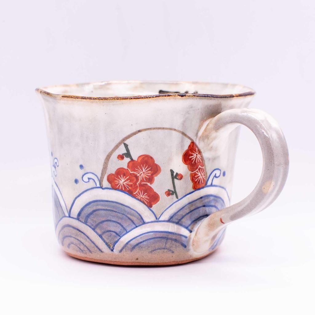 Maeken Kyo-yaki Kiyomizu-yaki Mug, Approx. 220ml, by Mikiko Shimizu, Genjiko, Made In Japan, 270162