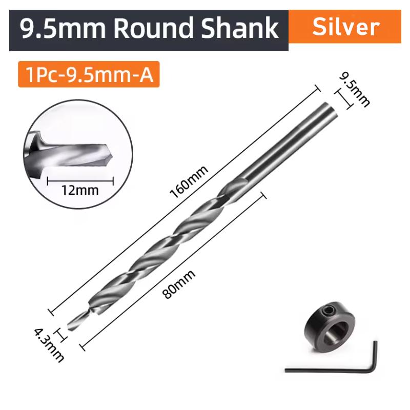 HSS Inclined Hole Drill Hex Twist Step Drill Bit Kreg Pocket Hole Drill Jig Guide 9/9.5mm With Stop Collar for Woodworking