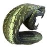 3D Printed Snake Sculpture Decors with Open Mouth Head Design and Layered Scale Detail, Tabletop Statue for Shelf Display