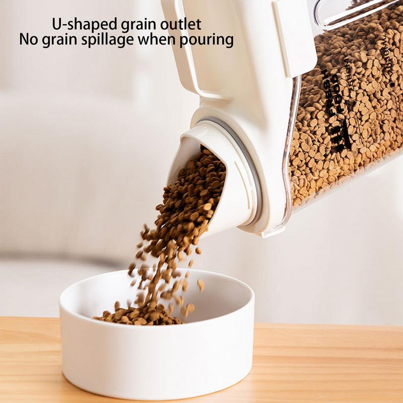 2800ml Airtight Dog Food Storage Container Dog Food Bin Large Flour Container Cat Feeder Bucket Food Storage Barrel Dried Grains