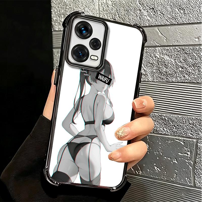 Sugoi Senpai Waifu Kawaii Anime Girl Soft Phone Case For Xiaomi Redmi Note 14 15 Pro Plus 13 12 11S 11T 5G 10 9S 9 Plating Anti-