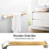Solid Wood Bathroom Grab bar Holder, 13Bathtub Safety Grab bar, Bathroom Accessibility Handle, Non-Slip Pull Handle   -Yx