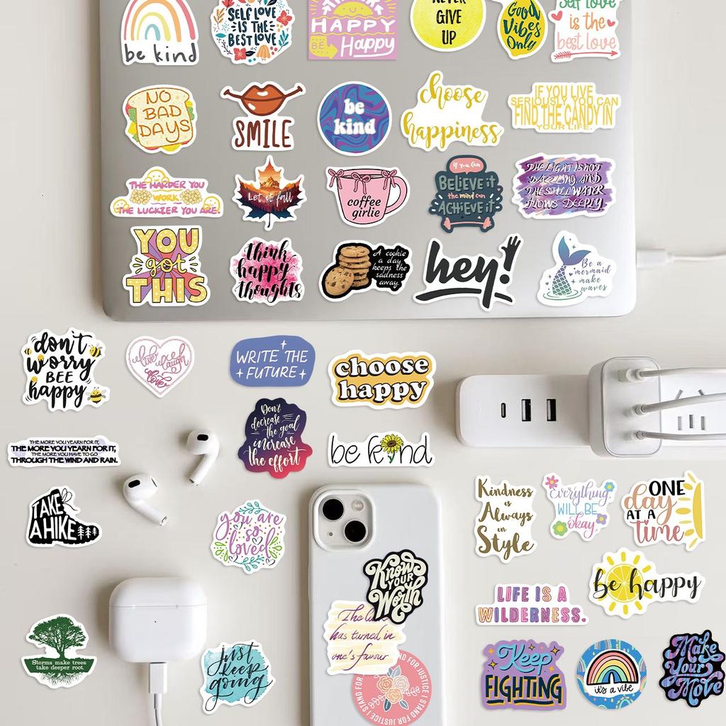 312Pcs Positive Affirmation Stickers Decals Luggage Suitcase Bike Phone Sticker Self Affirmation Encouragement Slogans Sticker