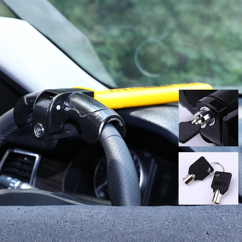 Car Steering Wheel Lock Orange -Theft Clamp High Visibility Clamp for Suv Truck Universal Fit Car Lock