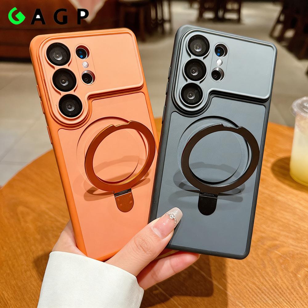 S26Ultra Case Luxury Bracket Holder Stand for Magsafe Case for Samsung Galaxy S26 Ultra S26Plus Magnetic Double Color Cover