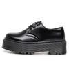 Martin Boot Hole Small Leather Shoes Women's Low Top, Genuine Leather British Round Head Casual Student Muffin Bottom Short Boots