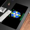 Brazilian Football Federation Emblem mouse pad, rubber base, esports desk mat, mouse pad for gamers and office use, gaming desk , easy to clean mat
