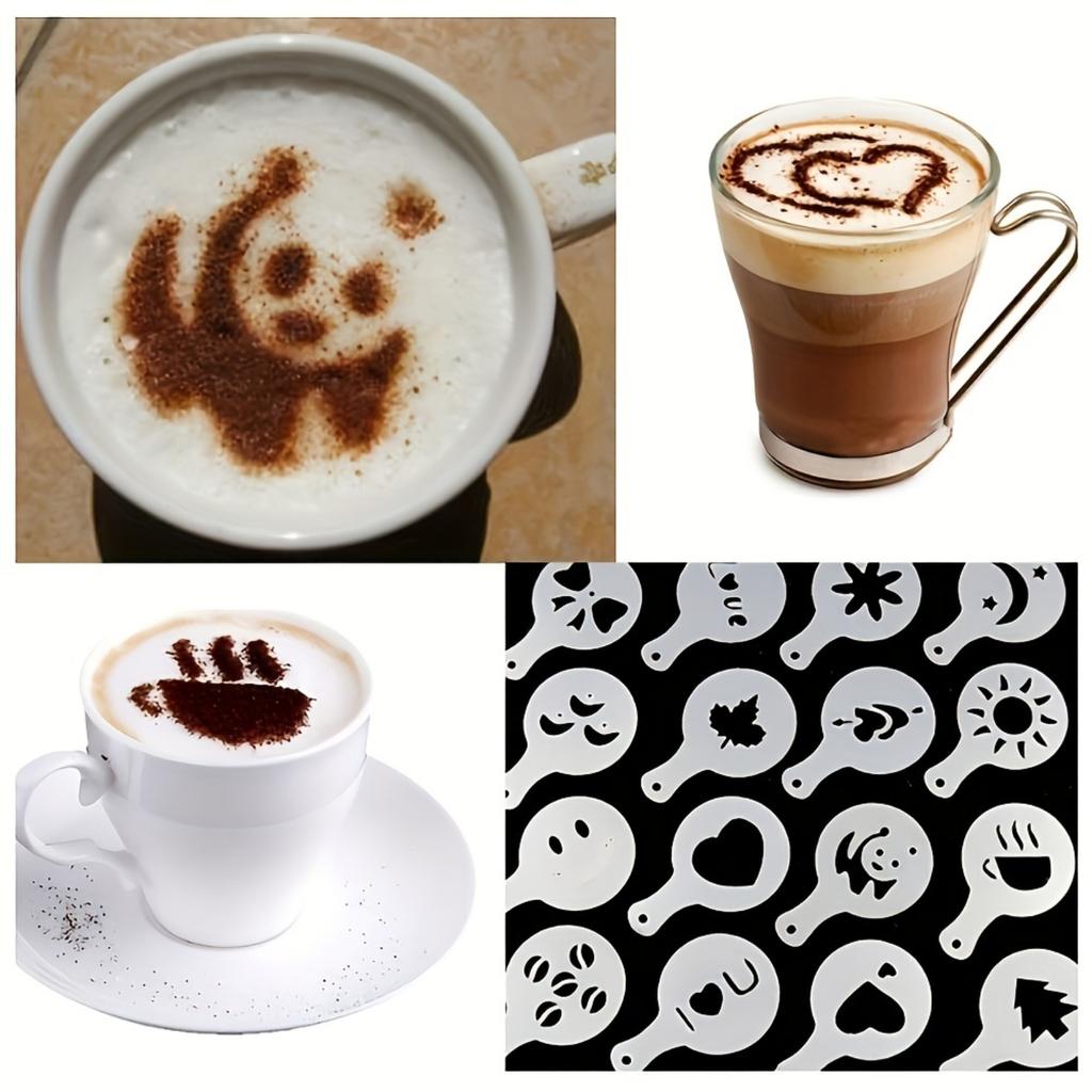 16 Kaffee-Muster Kaffee-Kunst Kunststoffformen