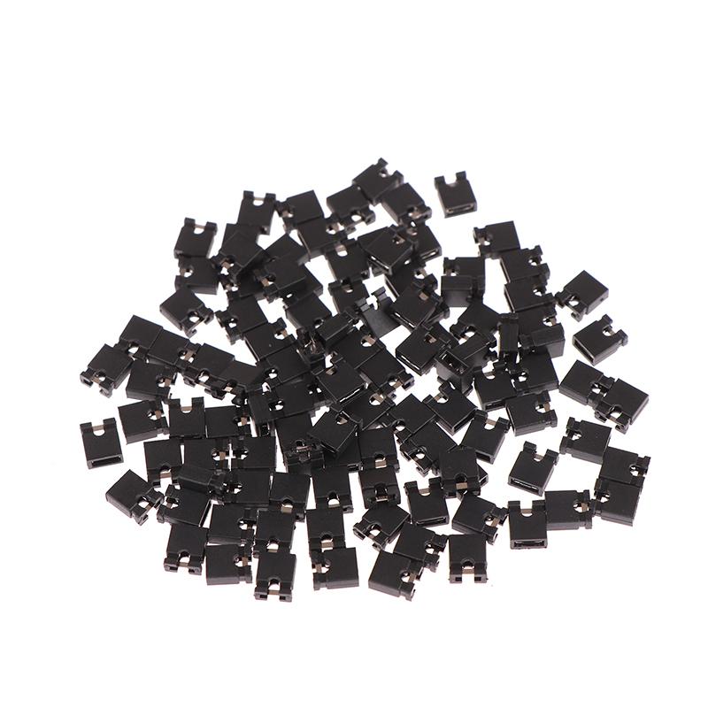 

100Pcs Pitch Jumper Shorted Cap & Headers & Wire Housings 2.54Mm Shunt Shorting Block Pin Connector Cap чорний