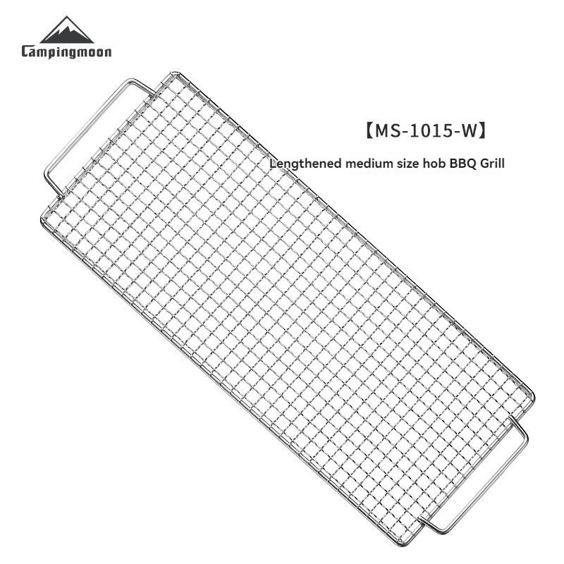 CAMPINGMOON 304 Stainless Steel Rectangular Mesh Outdoor Camping Barbecue Grill Barbecue Mesh
