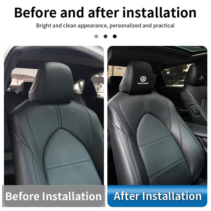 Car seat covers Summer Ice Silk Car Headrest Cover For Volkswagen VW Scirocco Jetta Beetle Golf Tiguan Sharan Touran key case QQ2