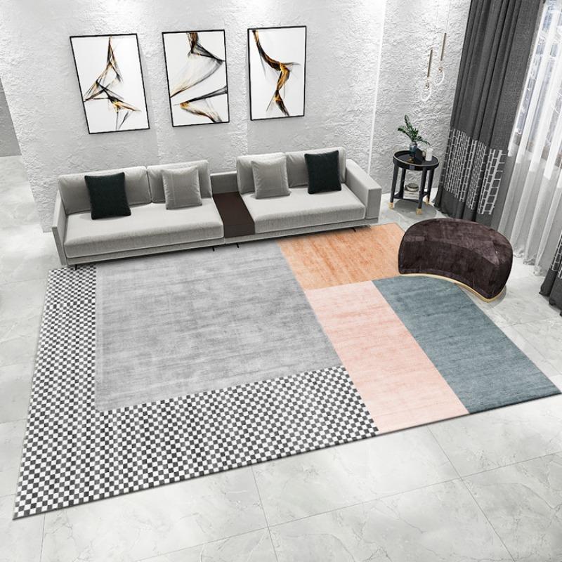 Minimalism Large Non-Slip Area Rug Waterproof Big Carpet for Living Room Bedroom Home Decor Easy Clean Durable Floor Mat Indoor