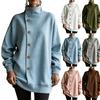 Women's Casual Color Long Sleeve Mock Neck Pullover Sweatshirt for Everyday Wear