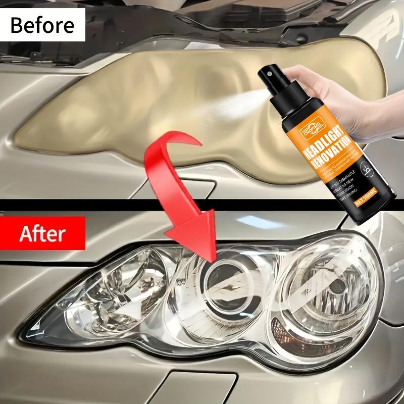 100ml Ceramic Headlight Repair Spray, Premium Automotive Headlight Repair Tool - Removes yellowing and oxidation, restores clari