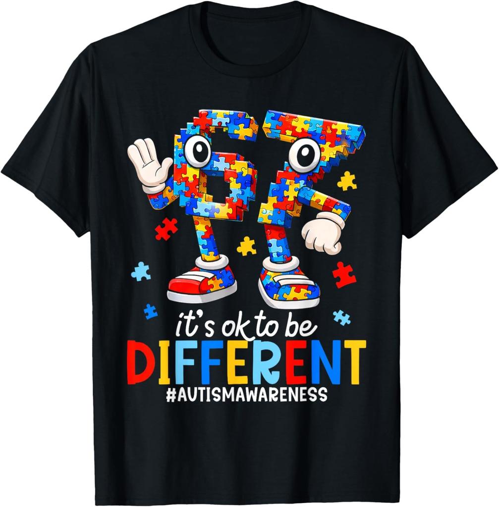 Autism Awareness Six Seven Its Ok To Be Different Unisex T-Shirt