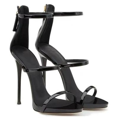 Fashion Women Shoes 2024 New High Heels Women's Slim Heels Summer Sexy Walk Hentian High Line Black High Heel Sandals