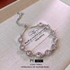Zircon Heart Korean Style Pull-Out Bracelet - High-End, Light Luxury, Sweet, Versatile Temperament Jewelry