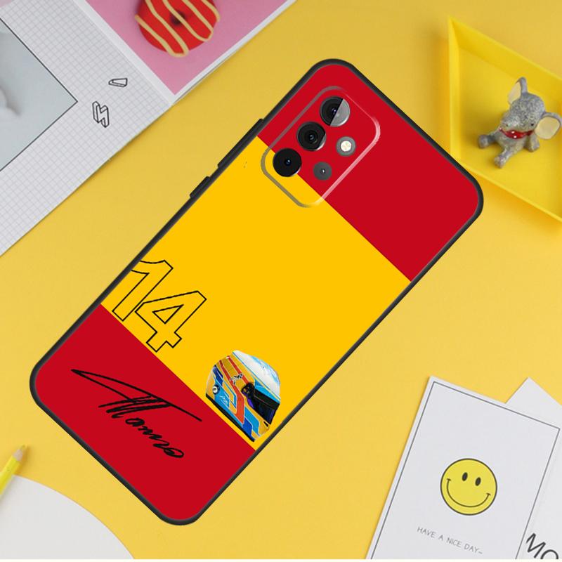 Kryt F1 Racing Fernando Alonso 14 pro Samsung Galaxy A34 A35 A14 A15 A25 A53 A33 A13 A52 A32 A12 A51 A71 A54 A55 Pouzdro
