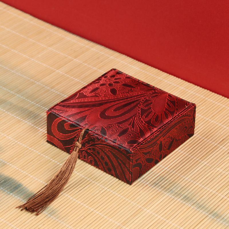 Vintage Tassel Jewelry Box Necklace Jade Bangle Bracelet Pendant Storage Display Box Chinese Style Jewelry Packaging Box