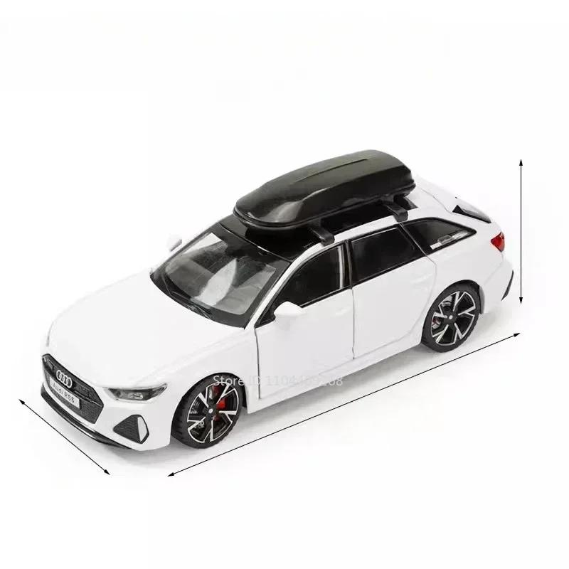 1:32 Maßstab RS7 RS6 Sportwagen Spielzeugmodell Licht Ton Rückzug Diecast Metall Miniaturfahrzeuge Modelle Kinder Desktop Ornamente