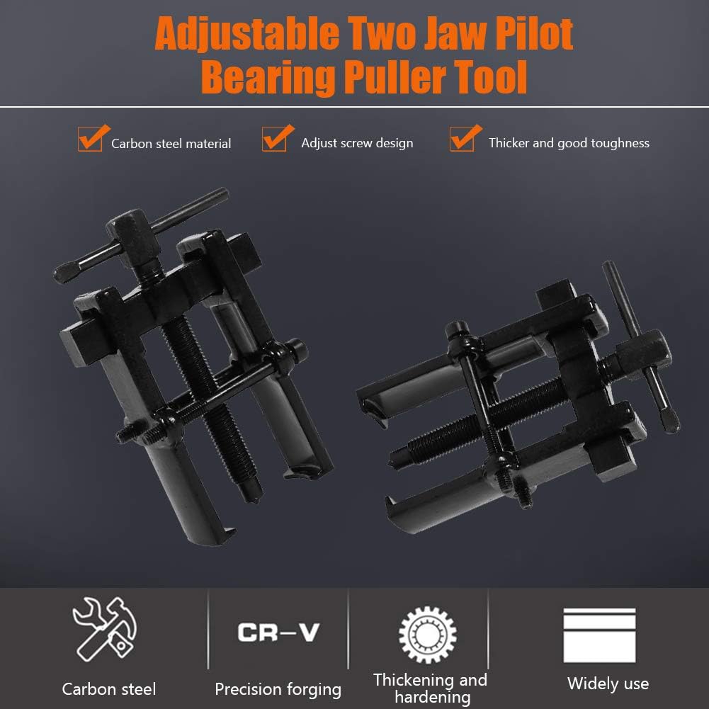2 Jaw Bearing Gear Puller, Adjustable Two Jaw Bearing Puller Tool Carbon Steel Pump Pulley Remover Straight Type (Size : 4" 4080mm/16"31") Auto