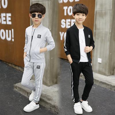 Camisetas de manga larga para niños, trajes de dos piezas, ropa informal para niños mayores, cárdigan y chaqueta.
