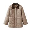 Women's Color Block Quilted Lapel Cotton Jacket - 2024 Autumn/Winter Collection