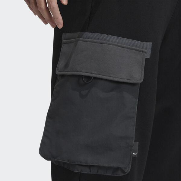 Adidas Originals Trefoil Colorblock Pocket Logo Joggers Men Bottoms Black IC8147