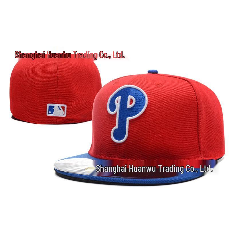 Philadelphia Phillies Flat Brim Embroidered Baseball Cap 7 - 56cm